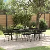 Image de Vidaxl Ensemble De DÃ®ner De Jardin 7 PiÃ¨ces Rattan Poly Noir