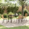 Image de Vidaxl Ensemble De Salle Ã Manger De Jardin 5 PiÃ¨ces Marron Poly Rattan
