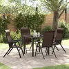 Image de Vidaxl Ensemble De Jardin De 5 PiÃ¨ces Marron Poly Rattan
