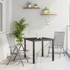 Image de Vidaxl Ensemble De Salle Ã Manger De Jardin 3 PiÃ¨ces Acier Anthracite