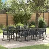Image de Vidaxl Ensemble De Salle Ã Manger De Jardin 9 PiÃ¨ces Noir En Rattan Poly