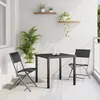 Image de Vidaxl Ensemble De Salle Ã Manger De Jardin 3 PiÃ¨ces Noir TextilÃ¨ne Et Acier
