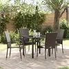 Image de Vidaxl Ensemble De Salle Ã Manger Jardin 5 PiÃ¨ces Marron Poly Rattan