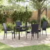 Image de Vidaxl Ensemble De Salle Ã Manger De Jardin De 5 PiÃ¨ces En Rattan Poly Noir
