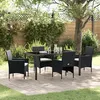 Image de Vidaxl Ensemble De Repas De Jardin 5 PiÃ¨ces Noir Rattan Poly