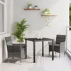 Image de Vidaxl Ensemble De Salle Ã Manger De Jardin 3 PiÃ¨ces En Rotin Pe Gris