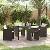 Image de Vidaxl Ensemble De Salle Ã Manger De Jardin 5 PiÃ¨ces Avec Coussins Marron Poly Rattan