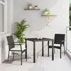 Image de Vidaxl Ensemble De Salle Ã Manger De Jardin 3 PiÃ¨ces Avec Coussins Noir Poly Rattan