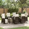 Image de Vidaxl Ensemble De Salle Ã Manger De Jardin 7 PiÃ¨ces Marron En Rattan SynthÃ©tique