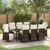 Image de Vidaxl Ensemble De Salle Ã Manger De Jardin 9 PiÃ¨ces En Rattan Poly Brun