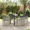 Image de Vidaxl Ensemble De Salle Ã Manger Pour Jardin 5 Pcs Gris Clair