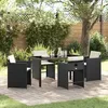 Image de Vidaxl Ensemble De Salle Ã Manger Pour Jardin 5 Pcs Noir Polyrotin