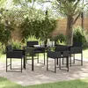 Image de Vidaxl Ensemble De Salle Ã Manger Pour Jardin 5 Pcs Noir Polyrotin