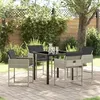 Image de Vidaxl Ensemble De Salle Ã Manger Pour Jardin 5 Pcs Gris Clair