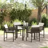 Image de Vidaxl Ensemble De Salle Ã Manger De Jardin 5 PiÃ¨ces Avec Coussins Marron Poly Rattan