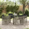 Image de Vidaxl Ensemble De Salle Ã Manger Pour Jardin 5 Pcs Gris Clair
