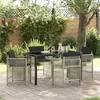 Image de Vidaxl Ensemble De Salle Ã Manger Pour Jardin 5 Pcs Gris Clair