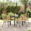 Image de Vidaxl Ensemble De Jardin 5 PiÃ¨ces Marron En Poly Rotin