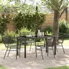 Image de vidaXL Ensemble de 3 Noir Rattan PE, Acier revÃªtu de poudre