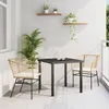 Image de Vidaxl Ensemble De Salle Ã Manger De Jardin 3 PiÃ¨ces Avec Coussins Marron En Rattan SynthÃ©tique