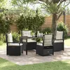 Image de Vidaxl Ensemble De Salle Ã Manger De Jardin 5 PiÃ¨ces Noir Poly Rattan