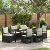 Image de Vidaxl Ensemble De Salle Ã Manger De Jardin 7 PiÃ¨ces Noir Rattan Poly