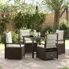 Image de Vidaxl 5 PiÃ¨ces Set De DÃ®ner De Jardin En Poly Rattan Marron