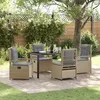 Image de Vidaxl Ensemble De Salle Ã Manger De Jardin 5 PiÃ¨ces Beige Rattan Poly