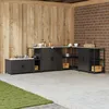 Image de vidaXL ÃtagÃ¨re de rangement de cuisine Noir 60 x 50 x 92 cm Acier