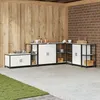 Image de vidaXL ÃtagÃ¨re de rangement de cuisine Blanc 60 x 50 x 92 cm Acier