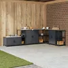 Image de vidaXL ÃtagÃ¨re de rangement de cuisine Anthracite 60 x 50 x 92 cm