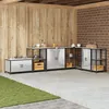 Image de vidaXL Meuble de rangement de cuisine ArgentÃ© 60 x 50 x 92 cm