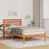 Image de vidaXL Cadre de lit Marron cire 100 x 200 cm Bois de pin massif