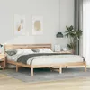 Image de vidaXL Cadre de lit avec tÃªte de lit Marron 200 x 200 cm Bois de pin