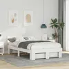 Image de vidaXL Cadre de lit Blanc 120 x 190 cm Bois de pin massif