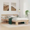 Image de vidaXL Cadre de lit avec tiroir Marron 80 x 200 cm Bois de pin massif