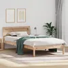 Image de vidaXL Cadre de lit Marron 90 x 190 cm Bois de pin massif