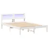 Image de vidaXL Cadre de lit Blanc 140 x 190 cm Bois de pin massif
