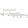 Image de vidaXL Cadre de lit avec tables de chevet Blanc 160 x 200 cm