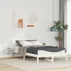 Image de vidaXL Cadre de lit avec tables de chevet Blanc 120 x 190 cm