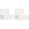 Image de vidaXL Table de Nuit Murale avec tiroir 2 pcs Blanc 44 x 32,5 x 40 cm