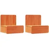Image de vidaXL Table de Nuit Murale 2 pcs Marron cire 44 x 32,5 x 40 cm