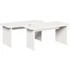 Image de vidaXL Table basse 2 pcs Blanc 100 x 69 x 35.5 cm Bois de pin massif