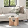 Image de vidaXL Table basse Naturel 50 x 50 x 35 cm Bois de pin massif