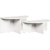 Image de vidaXL Table basse 2 pcs Blanc 79 x 39.5 x 40 cm Bois de pin massif