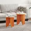 Image de vidaXL Ensemble de tables basses 2 pcs Marron cire 41,5 x 41,5 x 44 cm