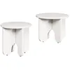 Image de vidaXL Ensemble de tables basses 2 pcs Blanc 39,5 x 39,5 x 30 cm