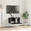 Image de vidaXL Ensemble meuble TV ChÃªne noir Bois d'ingÃ©nierie Moyen Meuble TV
