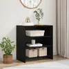 Image de vidaXL Buffet en chÃªne noir 70x41x75 cm en bois d'ingÃ©nierie