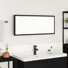Image de vidaXL Miroir salle de bain ChÃªne noir Verre, MDF Grand Miroir